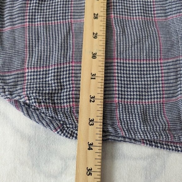 Lauren Ralph Lauren blue and pink plaid cotton shirt tunic womens - Picture 4 of 5